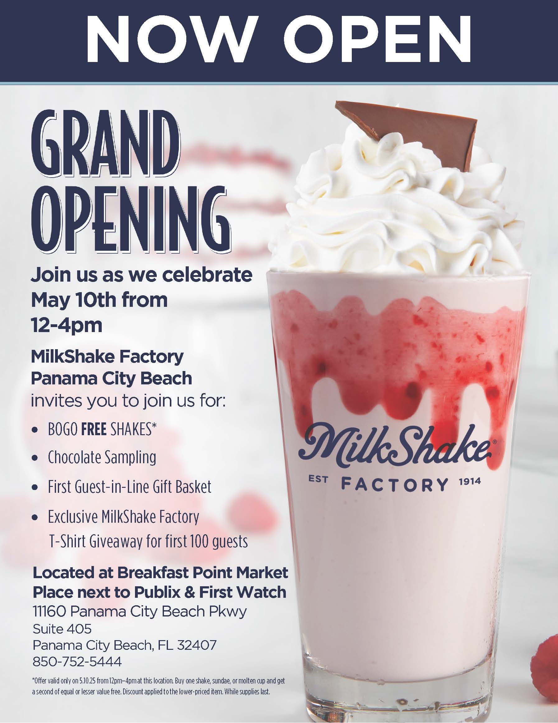 MilkShake Factory Opens New Panama City Beach Location on May 10