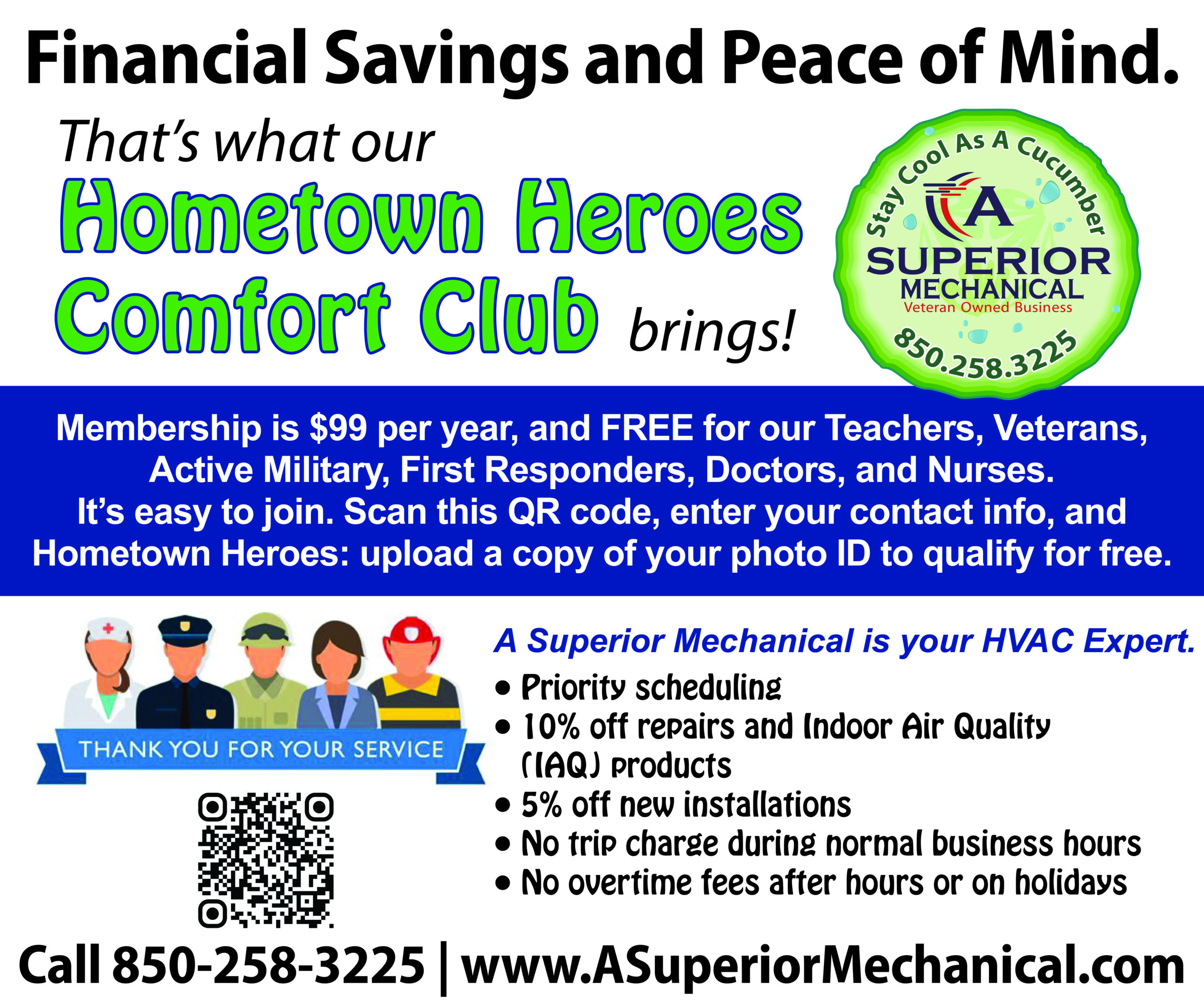A Superior Mechanical Launches  Hometown Heroes Comfort Club